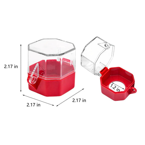 Emergency Stop Button Cover Push Switch Protector Guard for Power Lockout Covers to Prevent Turning Off Lights and Computers, Start Switches No Fuss Safety Shield, Durable Plastic with Clear View dimensions