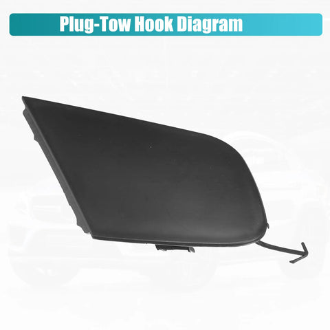 Pair Front Left And Right Bumper Tow Hook Covers For Lexus CT200h 2014 2015 2016 2017 Replacement Tow Eye Cap OE 5212776904 5212876904 Direct Fit OE Style Easy Install plug-tow hook cover