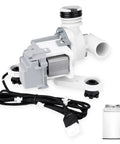 Heavy Duty Washer Drain Pump Assembly Built For Fast No Sweat Repairs On Household Machines with grey and white components.