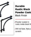 Heavy Duty Cast Iron Shelf Brackets 2 Pack Black 9.6 by 1.7 by 9.6 Inch Industrial Style Mounting Brackets Built To Last