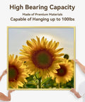 High Bearing Capacity of Rock Solid Picture Hanging Kit Top Shelf Heavy Duty Hooks And Nails For Drywall Wood No Sweat Setup For Photo Frames Mirrors And Wall Art 152 Piece Set.