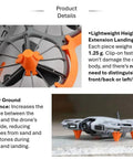 Drone Protection Accessories Kit For DJI Neo 2 Restores Flight Safety With propeller guards and landing gear in orange and grey.