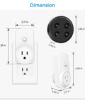 Dimensions of Wireless Garbage Disposal Switch Kit with Remote Control No Drilling On Sink Wall Mount or Handheld Remote