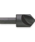 Battle Hardened HSS Single End Countersink Precision Cutting Bit With 60 Degree Point Angle And Half Inch Round Shank Bright Uncoated Surface