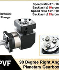 Bulletproof 90 Degree Right Angle Planetary Gearbox With Step Down Speed Reducer And Ultra Tight 10 Arcmin Backlash for robots.