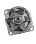 Heavy Duty Engine Water Pump For All Makes And Gm Vehicles Bulletproof Configuration with metal construction viewed from above.
