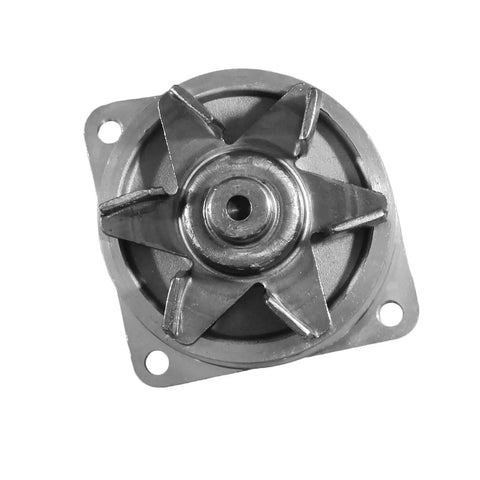 Heavy Duty Engine Water Pump For All Makes And Gm Vehicles Bulletproof Configuration with metal construction viewed from above.