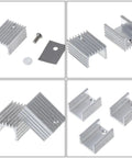 Heavy Duty Aluminum Heat Sink Kit 10 Pcs Triode Voltage Regulator Cooling Fins Metal Radiator For Electronics Computers Industrial Equipment Lightweight Quick Install Durable Thermal Management For Chips, 20x15x10 mm
