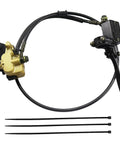 Hydraulic Front Brake Caliper Assembly For 50cc 70cc 90cc 110cc 125cc Pit Bikes Off Road Dirt Bikes With Seven Eighths Inch Handlebars Gold Finish