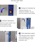 Supercharged Jewelry Steam Cleaner For Gold And Silver Rings Earrings Necklaces Glasses Watches Dentures High Pressure Hot Steam System showing control panel and 304 stainless steel body.