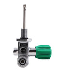 4500 Psi Scuba Tank Valve DIN Yoke M18x1.5 Copper Body High Flow Design For Maximum Regulator Performance Durable Green