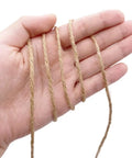 Heavy Duty Brown Jute Twine 328 Feet 2.5mm 4 Ply String for garden DIY crafts shown on hand