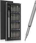 Go-To Magnetic 24 In 1 Precision Screwdriver Set with case and assortment of various bit heads displayed