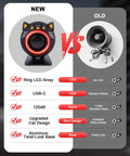 High Impact Car Alarm System With Vibration Sensor 120dB Siren And Red Strobe Lights Dual Alert Security For Your Ride Easy Install Deterrence Against Thieves Auto Arm And Alarm On Vibration, cat design front view