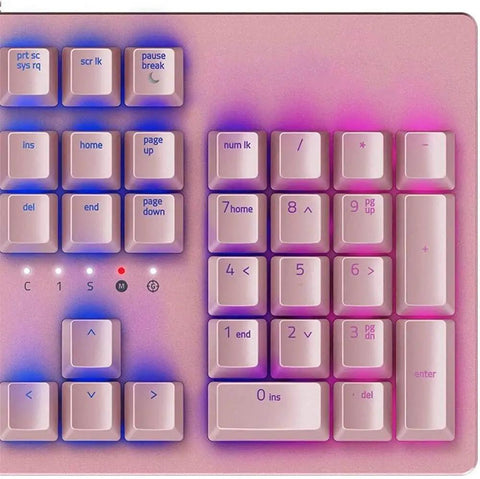 Beast Mode Wired Opto Mechanical Gaming Keyboard Featuring Killer Rgb Led Backlighting And Snappy 45 Gram Actuation Switches Engineered For Absolute Zero Lag Pc Gaming Marathons top view showing RGB keys and layout.