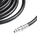 Heavy Duty 24.6 Foot PVC Air Compressor Hose With Quick Connect Fittings Sweet For Pneumatic Tools In Home Garage Setting Black 5mm ID Has Pro Grade Durability Flexibility For Everyday Workshop Set For Fast Tool Swaps And Rock Solid Air Flow, black PVC hose with quick connect fitting