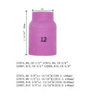 Ceramic TIG nozzle cup size 12 from Pro Grade TIG Welding Ceramic Nozzle Cup Set Beefed Up 10 Pack for WP 17 18 26 Torch.