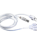 2-Prong Foil And Sabre Body Cord With Transparent Cable Plugs, durable twin-core copper wires for race-ready fencing, set of 2