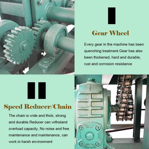 Gear wheel and speed reducer of Powerful 2.2Kw Electric Tube Bender Machine With 15 Round And 9 Square Molds For Precision Pipe Bending.