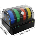 Klipper Rfid Filament Storage Box With Rgb Status Light For Automatic Spool Tracking And Dead Simple 3D Printing Workflow Compatible With Voron VZBot Killer Setup, showing colorful spools in clear cover.