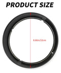 Black 7 Inch Headlamp Trim Ring Cover Replacement For Harley-Davidson Touring showing 8.66in/22cm product size