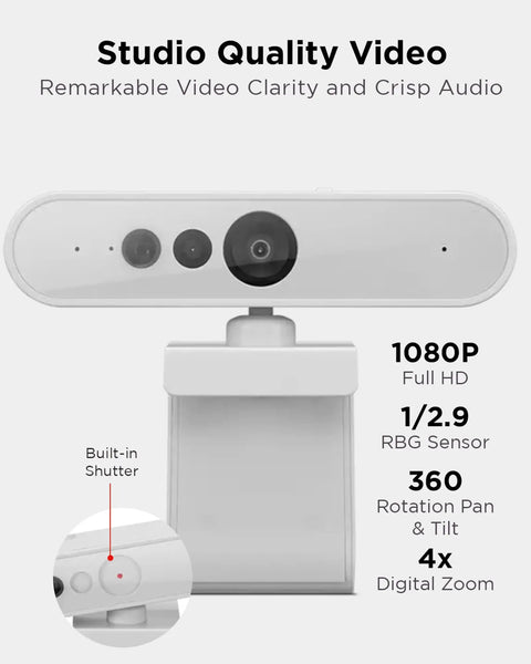 Top Tier 1080p Webcam For PCs Packing Hella Crisp FHD Video featuring built-in shutter and adjustable base for versatile positioning.