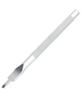 Built Dang Tough Industrial Grade High Speed Steel Prong Punch Tool And Leather Lacing Chisel Set For Precision Hole Punching Features A Rock Solid Nonslip Handle With 3mm Spacing, silver tool with knurled grip.