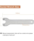 Top Shelf Two Pack Angle Grinder Wrench Compatible With DeWalt Side Spanner For D28112 And D28114 Heavy Duty Power Tool Replacement Accessory Quick Swap Fit, 6-5/8 inch steel wrench.