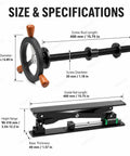 Built Like A Tank Workbench Leg Vise Assembly With 30Mm Steel Screw And 175Mm Handwheel For Quick Full Stroke Clamping On Custom Garage Benches Matte Silver Trim specifications and dimensions.
