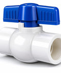 Heavy Duty 1/2 Inch PVC Ball Valve Sch40 Socket To Socket Shut Off Valve For Plumbing Irrigation Pool Spa With Blue Handle