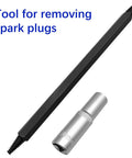 Must-Have Pro Grade 5-8mm Universal Broken Spark Plug Removal Kit With Wire Extractor, includes 10mm socket displayed.