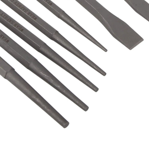 Kickin Tough 16 Piece Metalsmith Punch And Chisel Set For Auto Repairs, Pin Center Taper And Cold Gauge Tools To Hammer, Align Holes, And Shape Steel Like A Pro In The Shop, steel punches and chisels set