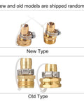 Durable Gold Aluminum Hose Connector Repair Kit Set Mender Fix For 3/4 Inch Garden Hoses Male Female Adapter To Patch Leaks Or Extend Reach Around Yard Without Stress, new and old types with clamps
