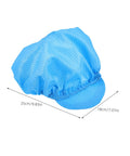 Top Shelf Anti Static Work Cap Set Slick Blue Protective Hats For Cleanrooms Industrial Workshops Factory Floors, 25cm/9.83in.