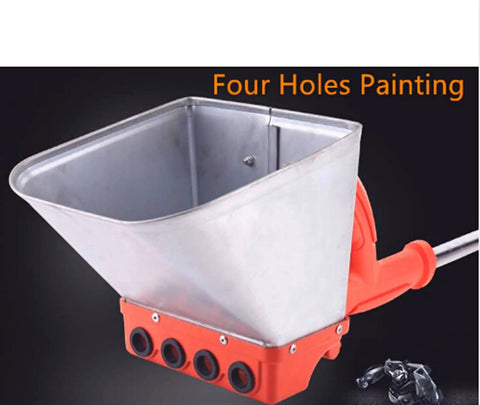 Heavy Duty Electric Paint Sprayer And Compact Mortar Gun Deliver Hella Smooth Coverage For Walls And Real Deal Home Renovation Projects Easy Setup With Knockout Results Guaranteed, four-hole painting attachment.