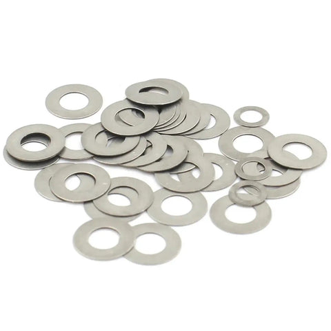 304 Stainless Steel Flat Washer Set 200 Pcs M3 To M10 Assorted Gaskets For Fasteners Built To Spread Load Keep Thickness Deliver Consistent Clamp Beefy Durability For DIY Spares Kit And Projects, assorted washers