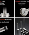 Long 8 Inch Stainless Steel Door Stopper Heavy Duty Brushed Finish With Rubber Absorber Anti Collision Wall Protector
