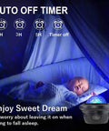 Dope Galaxy Projector With 20 Lighting Effects Large Projection Area Up To 30X30Ft in use, baby sleeping under starry sky light