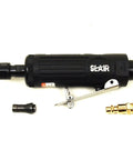 Top Tier 16 Piece Air Straight Die Grinder Kit Generating 22000 Rpm Ball Bearing Power Through Quarter Inch Npt Inlet Featuring Featherweight Alloy Construction and Quarter Plus Eighth Inch Collets For Legit Auto Shop Tasks showing air die grinder and accessories.