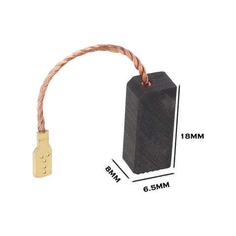 Two Pairs Carbon Brush Motor Brush Spare Part For Power Tools 6.5 x 8 x 18 mm With 45 mm Cable Durable Replacement Compatible With TE 12 TE 12S TP 90 Hammer Drill And Circular Saw
