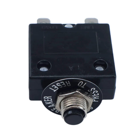 Top Shelf 30Amp 1 Pole Thermal Circuit Breaker With Push Reset Switch for 250V AC And 50V DC Industrial Panels close-up view.