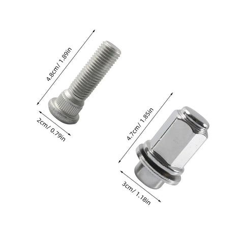 Heavy Duty 2 Sets Premium Steel Wheel Lug Nut Kit For Toyota Cars And Trucks With Easy Secure Hub Fastening Stylish Replacement Wheel Bolts That Make Your Rides Look Fresh And Run Smoother No Tools Needed, steel lug nuts 4.8cm and 4.7cm