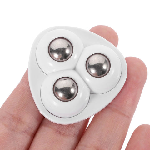 Adhesive Ball Caster Wheels For Furniture Flat Mount ABS Material 20 Lbs Load Per Wheel Mini Universal Castors, white, close-up