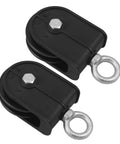 2 Pack 70mm Cable Pulley Wheel Heavy Duty Swivel Block Silent Detachable Lifting Roller For DIY Home Gym Systems Load Capacity 100kg Ideal For Cable Crossover And Weight Training Workouts With Quiet Smooth Operation, black metal pulleys with ring attachment