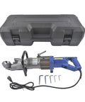 Getanye 5/8 Inch Electric Hydraulic Rebar Bender HRB-16 with black carrying case and accessories, designed for construction projects.