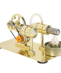 Stirling Engine Model For Kids And Students With Brushed Stainless Steel Base Easy Assembly Science Toy For Classroom Experiments And Home Learning Hands On displayed on a base