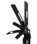PowerAccess Deluxe All Purpose Heavy Duty Stainless Steel Multi Tool with open blades and saw for EDC use