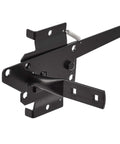 Flush Mounted Gate Latch In Black, Self-Latching Steel, Easy Install For Left Or Right Swing Gates, 13.39 Inch Length One Pack With Mounting Screws Includes All Hardware, side view