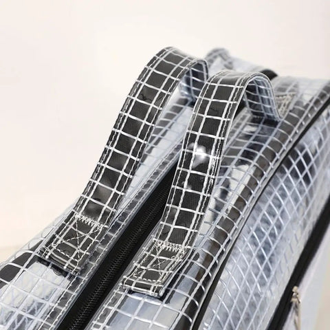 Close-up of the handles on the Rugged Anti Static Pvc Engineer Bag Waterproof Crossbody Shoulder Satchel.