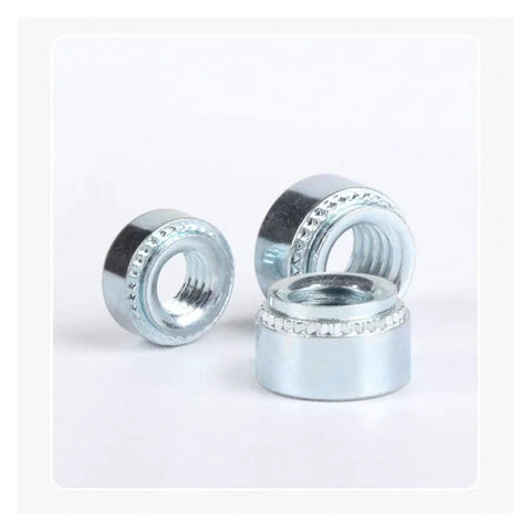 Heavy Duty Galvanized Carbon Steel Self Clinching Nuts For Knockout Bolt Downs And Slick Press Jobs In Every Garage Or Machine Shop M2 To M10 Sizes Built Tough For Any Metal Fabrication Gig